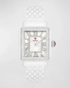 Special Edition Deco Madison White Ceramic Diamond Watch